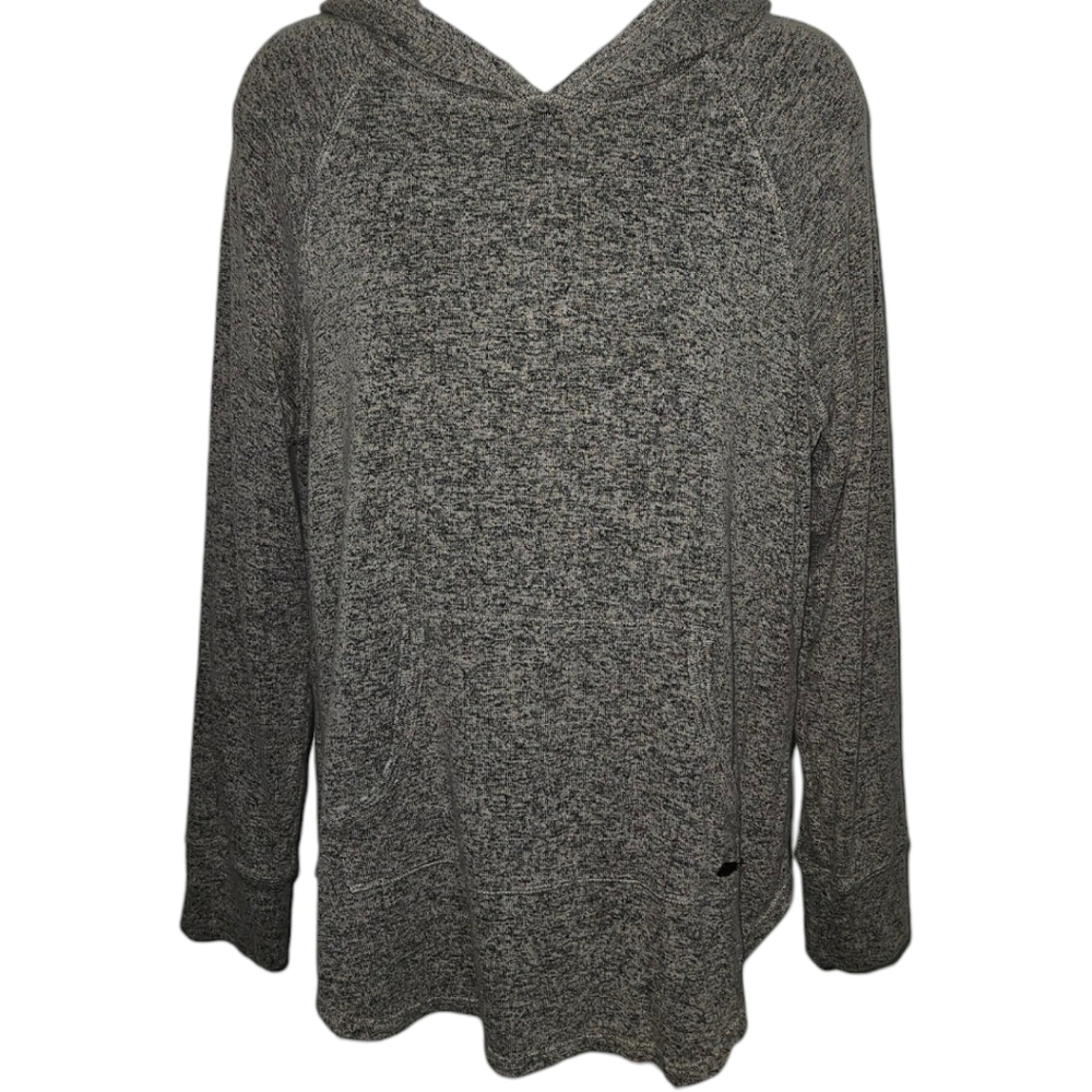 DKNY Sport Kangaroo Pocket Thick Hooded Knit Sweater